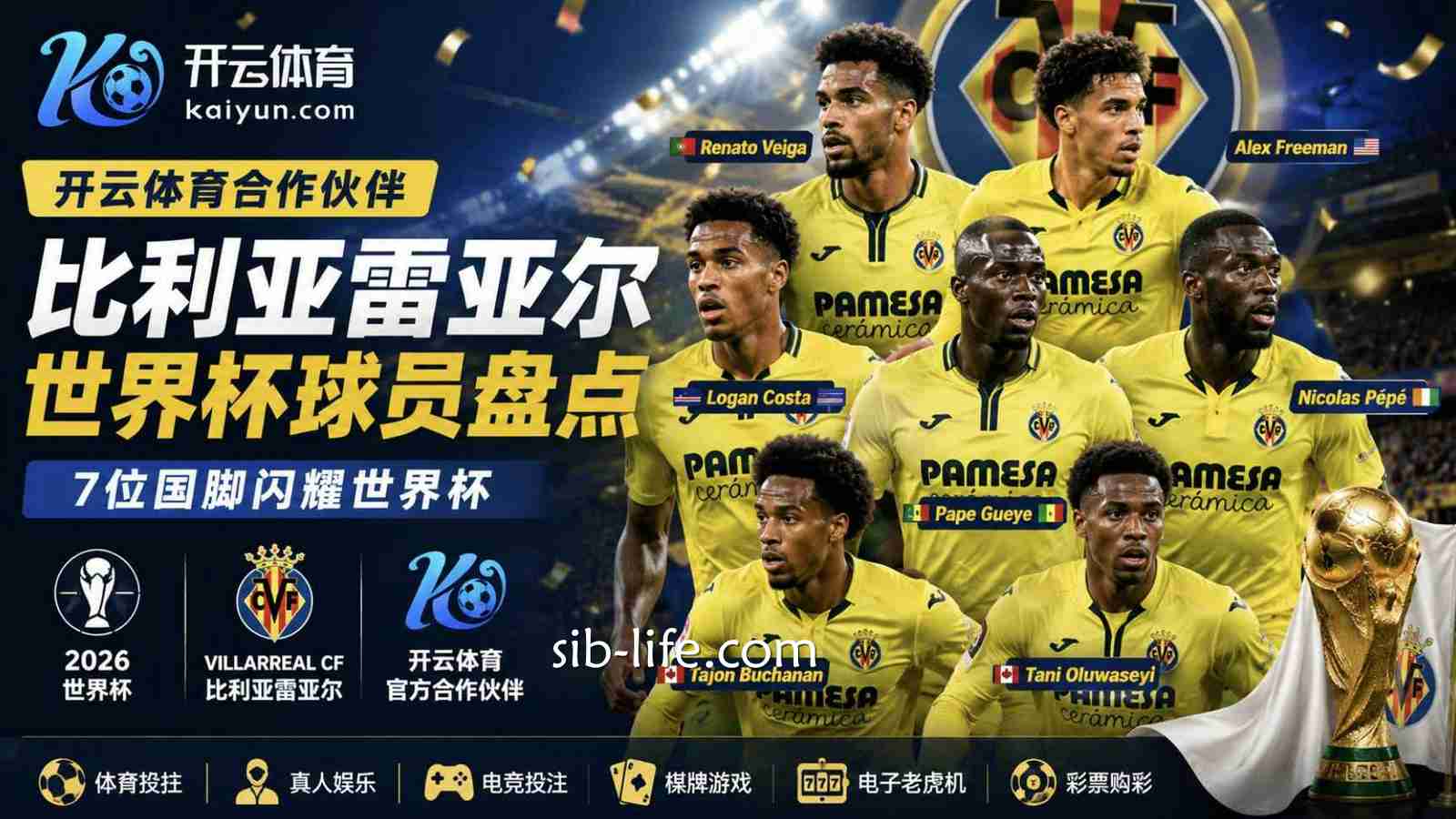 开云体育合作伙伴比利亚雷亚尔世界杯球员盘点：7位国脚闪耀世界杯